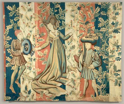 Courtiers in a Rose Garden: A Lady and Two Gentlemen, c.1440-50 by Netherlandish School